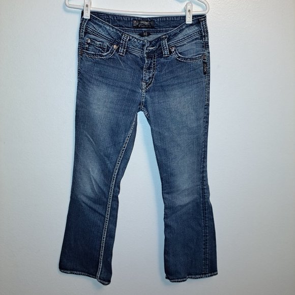 Silver Suki Flap Pocket Jeans With Embroidery - Picture 12 of 15